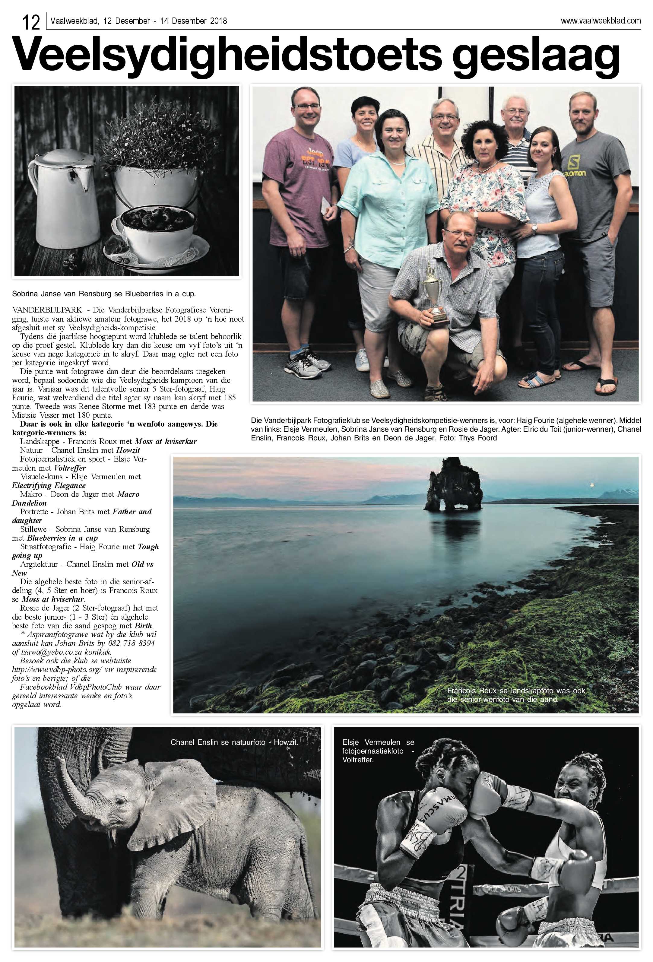 Vaalweekblad 12 – 15 December 2018 page 12