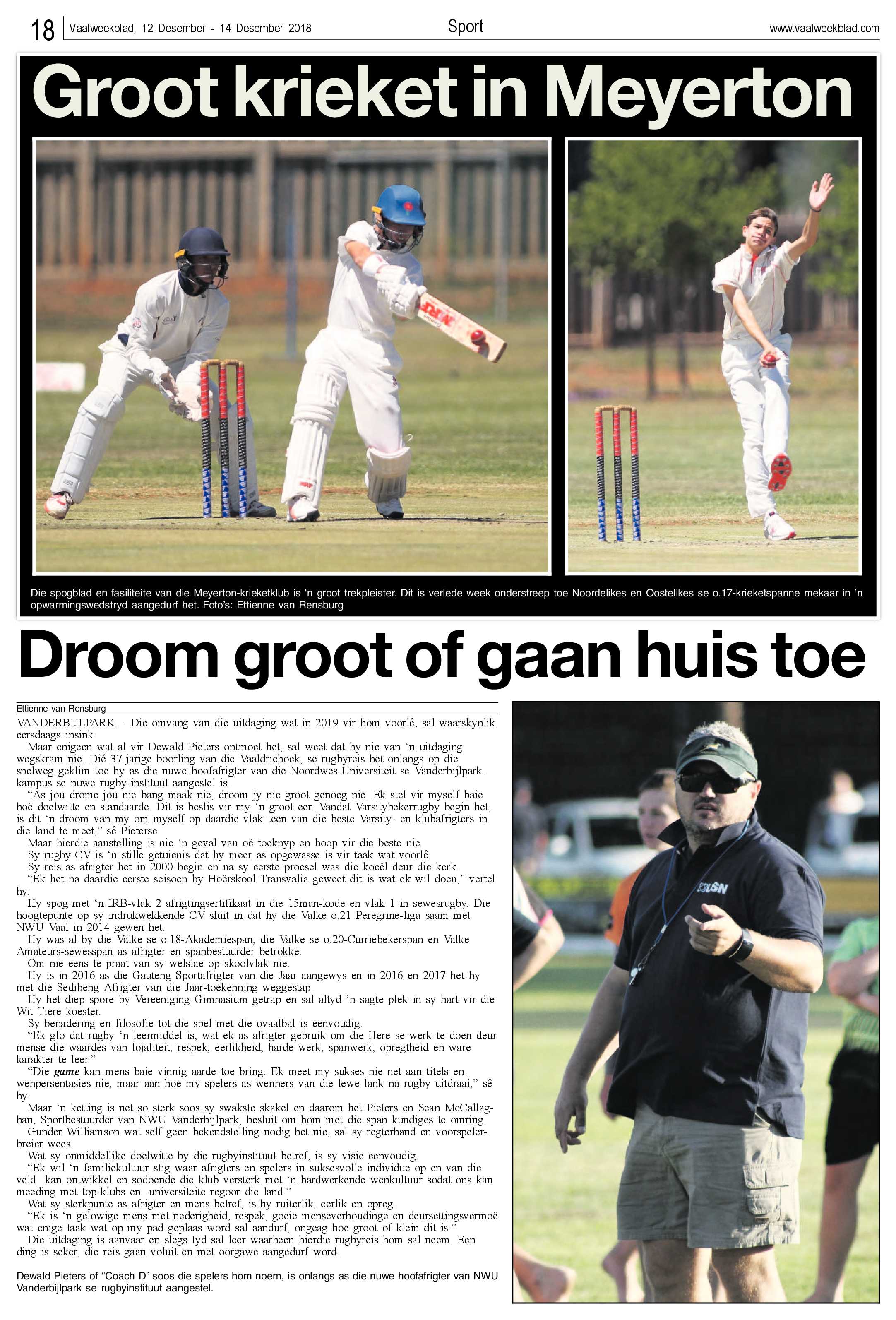 Vaalweekblad 12 – 15 December 2018 page 18