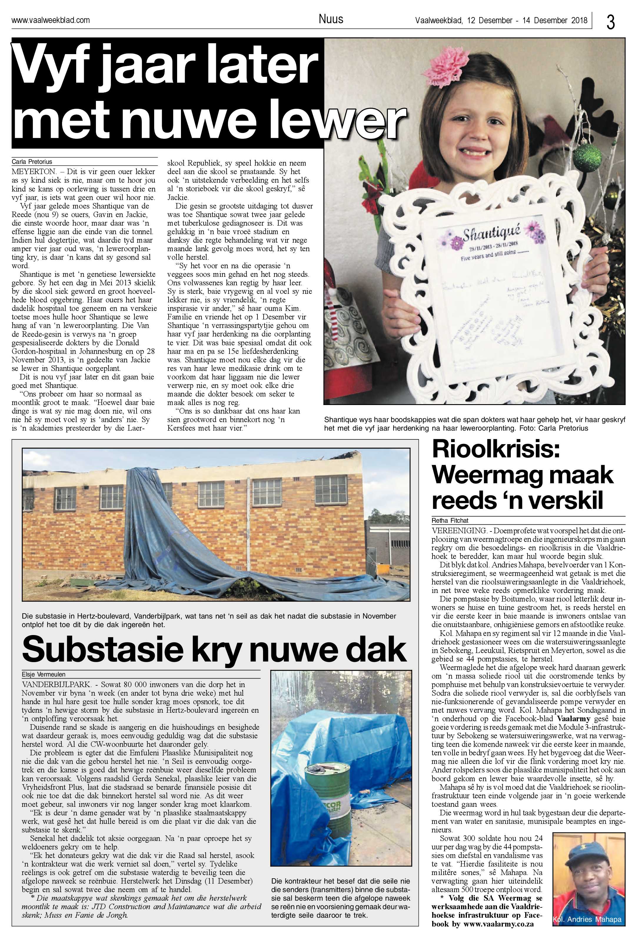 Vaalweekblad 12 – 15 December 2018 page 3
