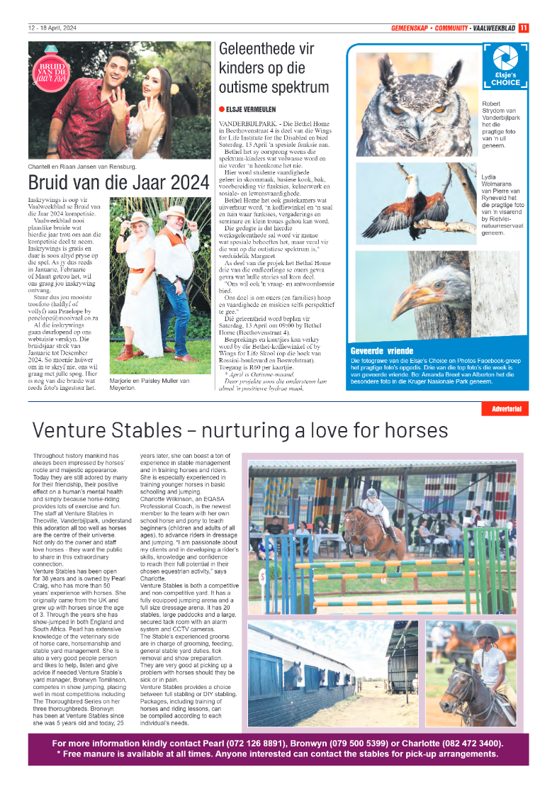 Vaalweekblad 12 – 18 April, 2024 page 11