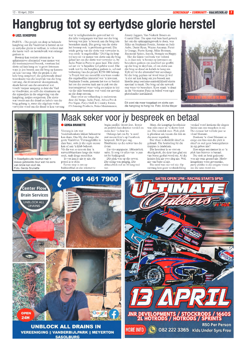Vaalweekblad 12 – 18 April, 2024 page 7
