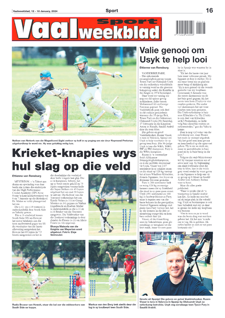 Vaalweekblad, 12 – 18 January, 2024 page 16