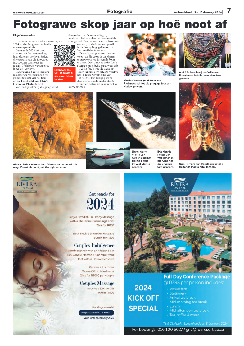 Vaalweekblad, 12 – 18 January, 2024 page 7