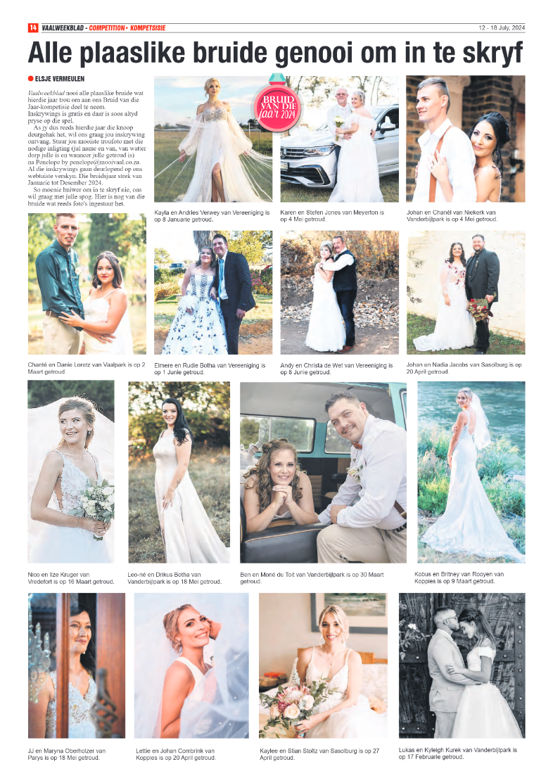 Vaalweekblad 12 – 18 July, 2024 page 14