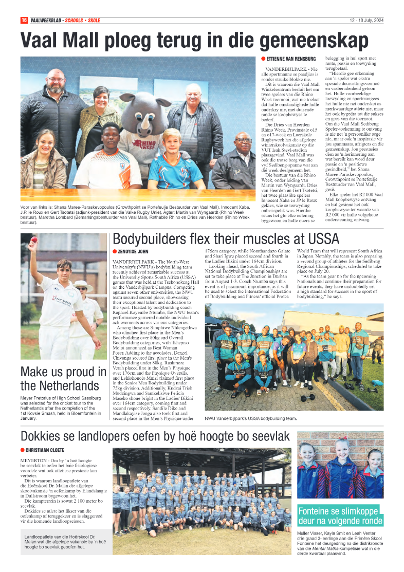 Vaalweekblad 12 – 18 July, 2024 page 16