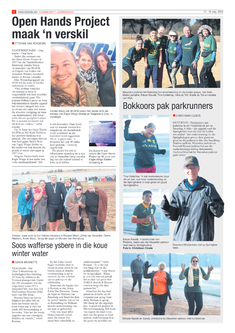 Vaalweekblad 12 – 18 July, 2024 page 4