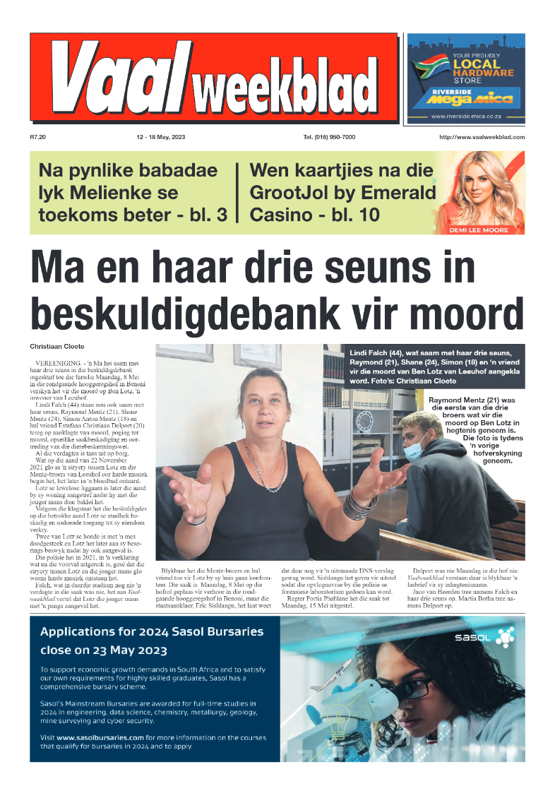 Vaalweekblad, 12 – 18 May, 2023 page 1