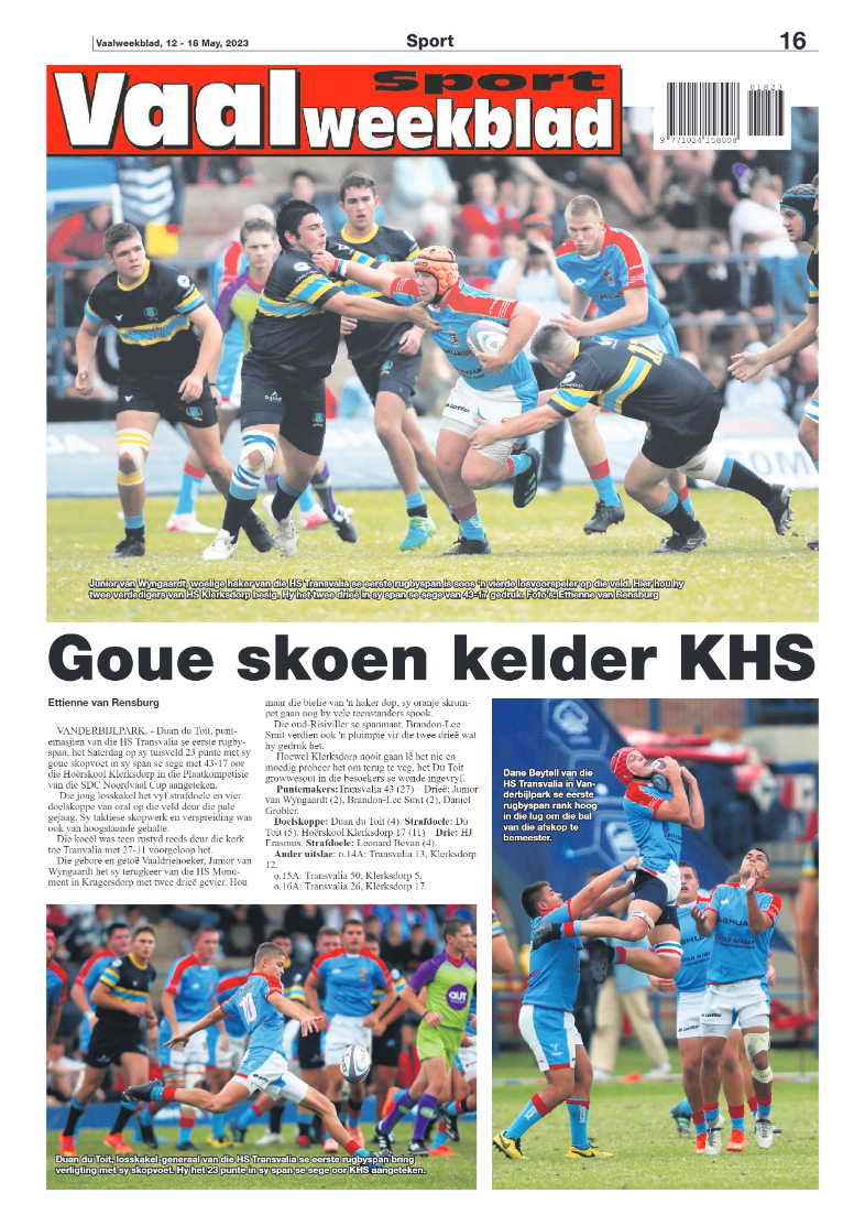 Vaalweekblad, 12 – 18 May, 2023 page 16