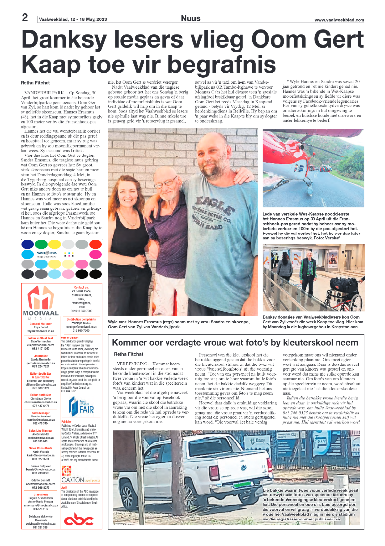 Vaalweekblad, 12 – 18 May, 2023 page 2