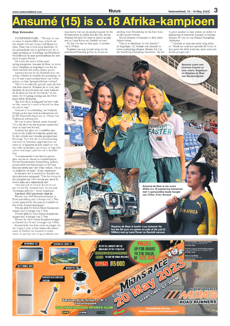 Vaalweekblad, 12 – 18 May, 2023 page 3