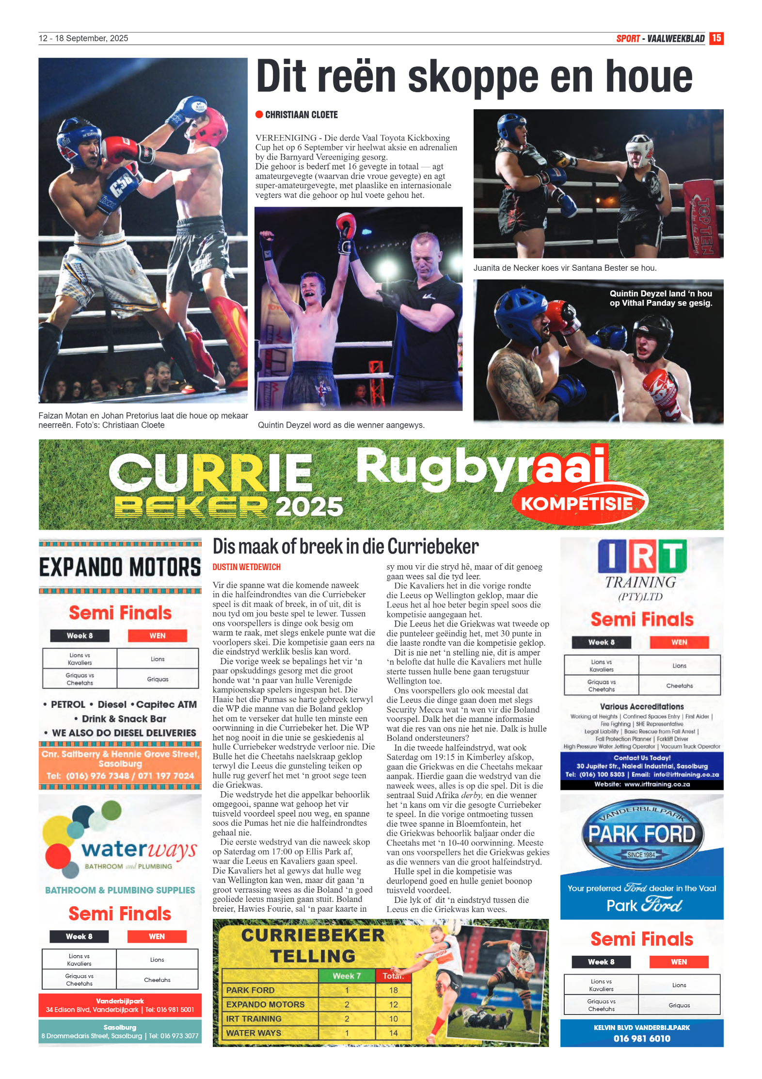 Vaalweekblad 12 – 18 September, 2025 page 15
