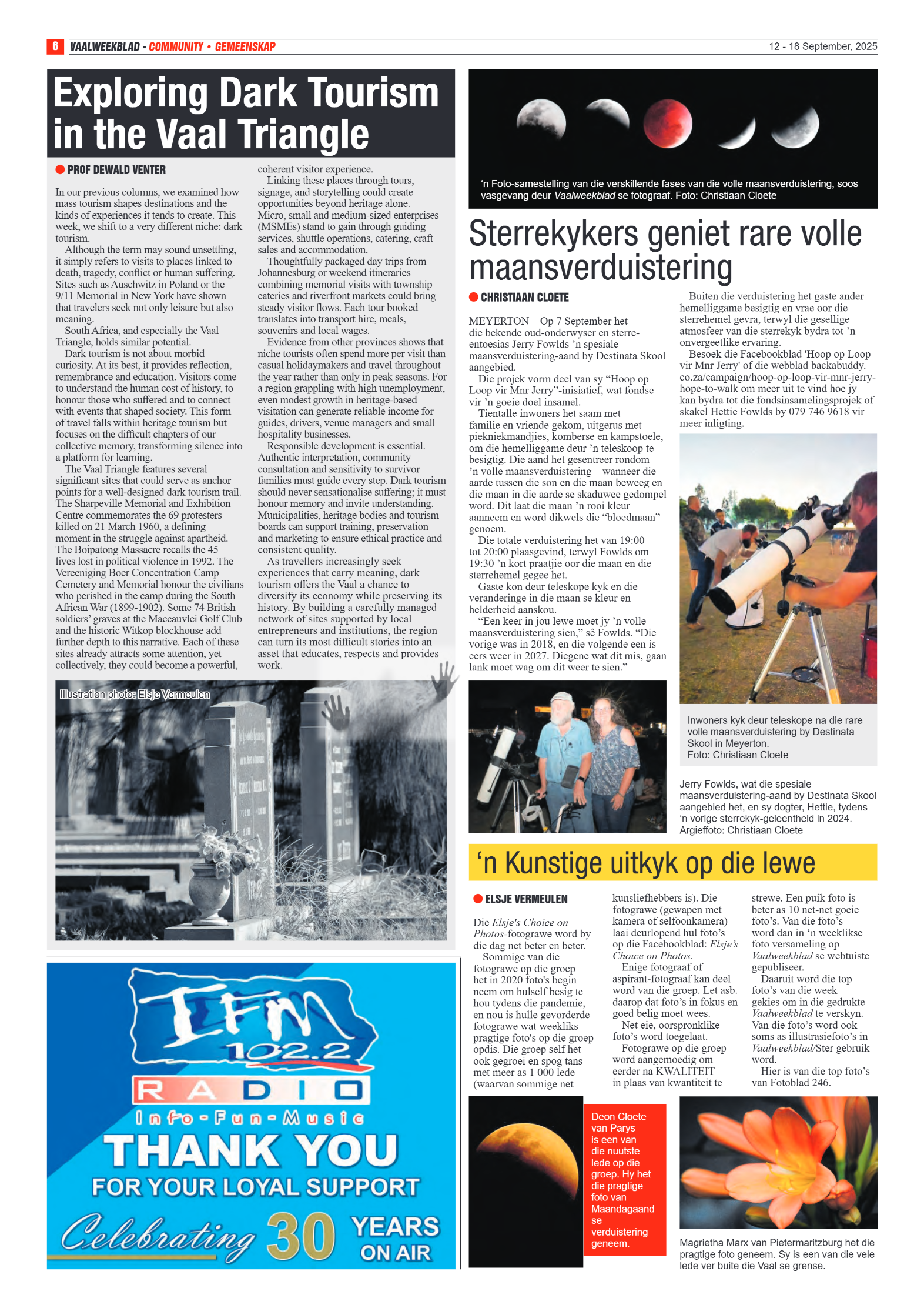Vaalweekblad 12 – 18 September, 2025 page 6