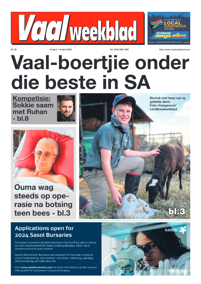 Vaalweekblad, 12 April- 14 April 2023 page 1