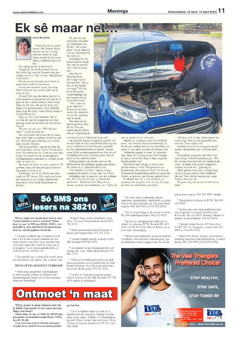 Vaalweekblad, 12 April- 14 April 2023 page 11