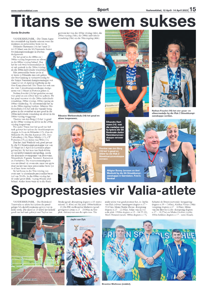 Vaalweekblad, 12 April- 14 April 2023 page 15