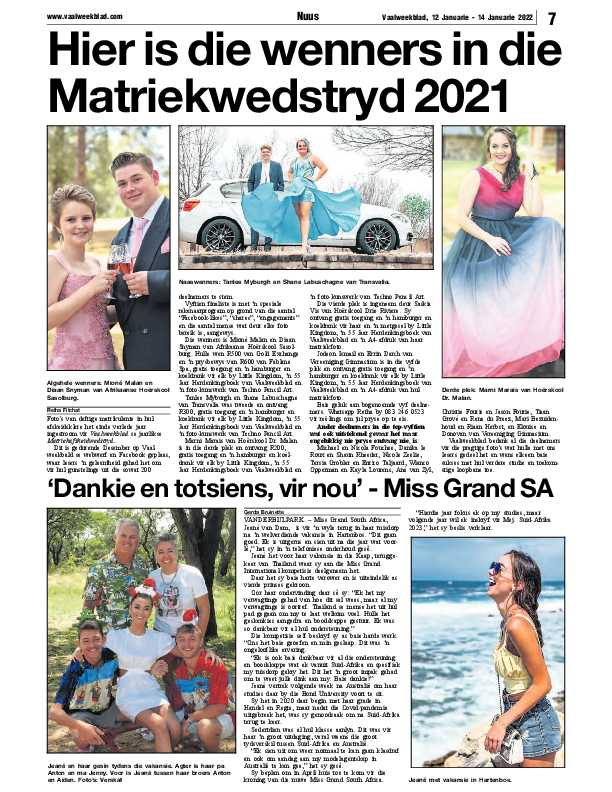 Vaalweekblad 12 Januarie – 14 Januarie 2022 page 7