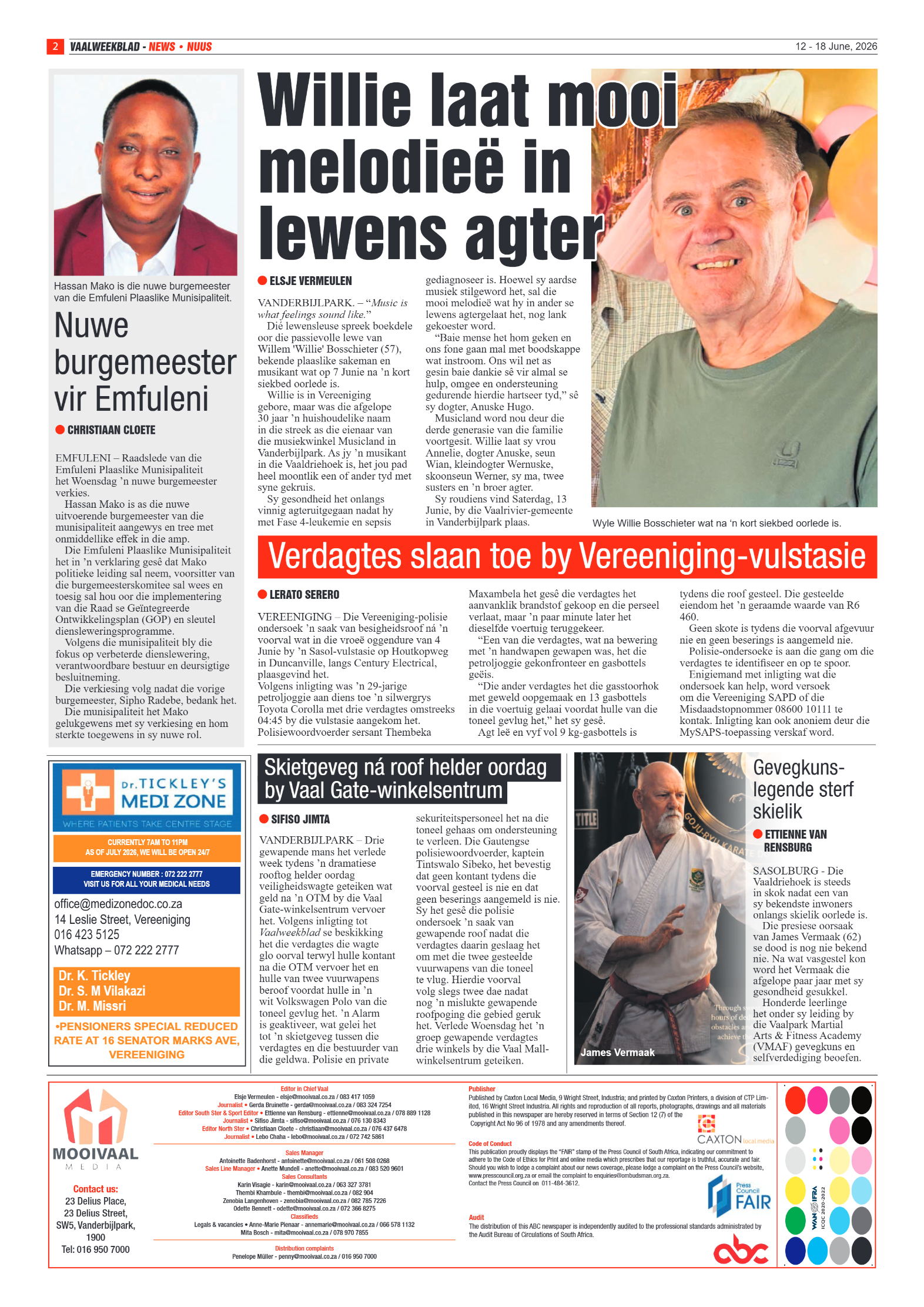 Vaalweekblad – 12 Junie 2026 page 2