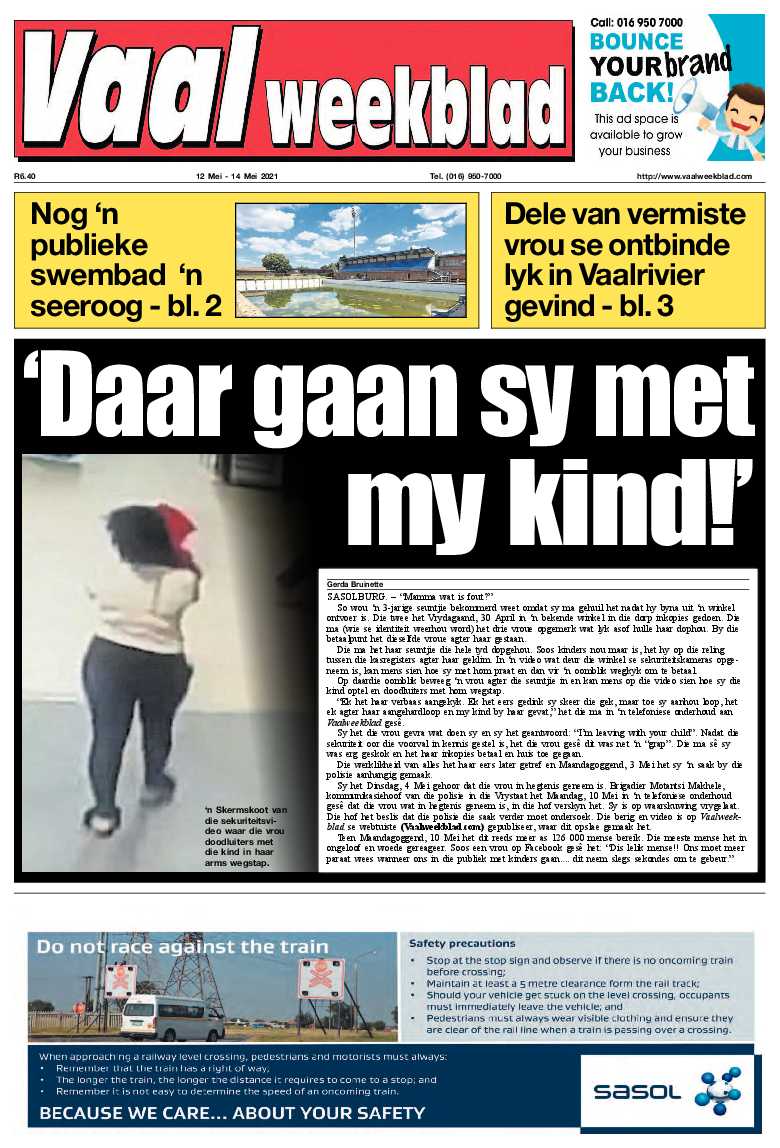 Vaalweekblad, 12 Mei – 14 Mei 2021 page 1