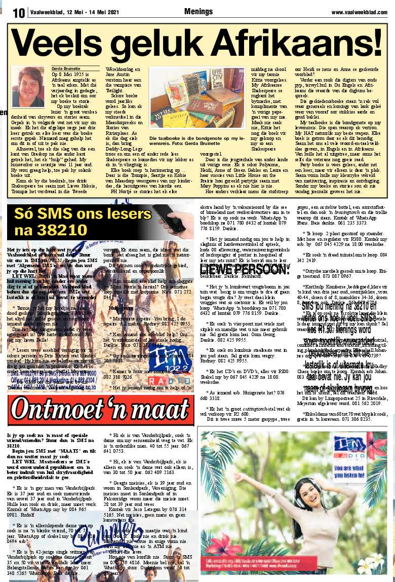 Vaalweekblad, 12 Mei – 14 Mei 2021 page 10