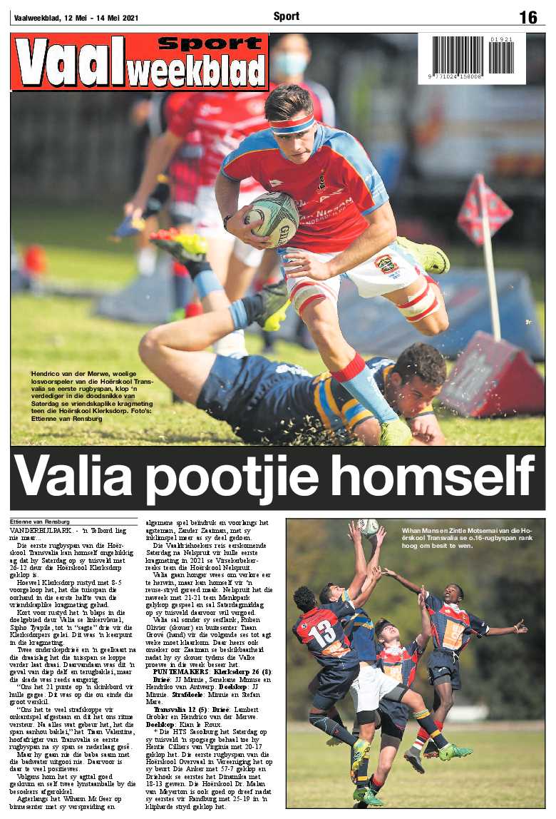 Vaalweekblad, 12 Mei – 14 Mei 2021 page 16
