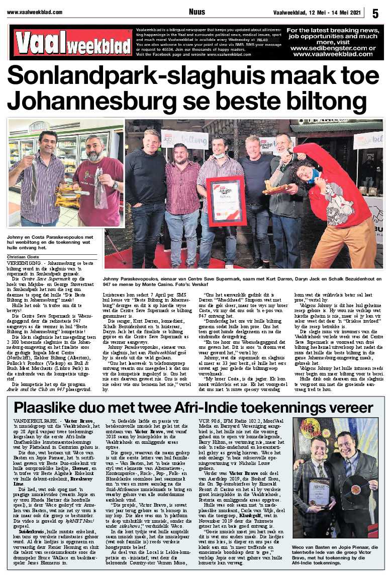 Vaalweekblad, 12 Mei – 14 Mei 2021 page 5