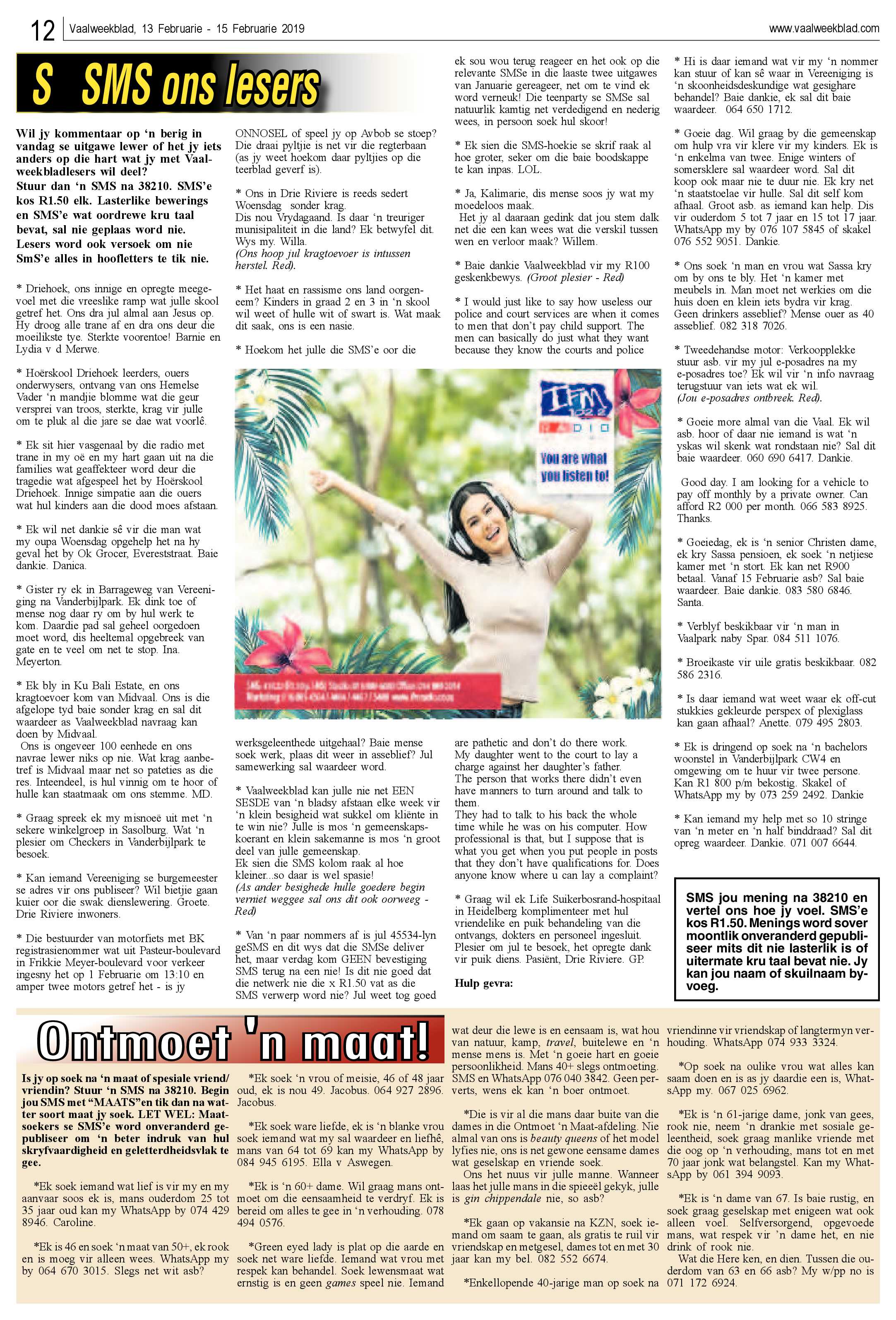 Vaalweekblad 13 – 15 Februarie 2019 page 12