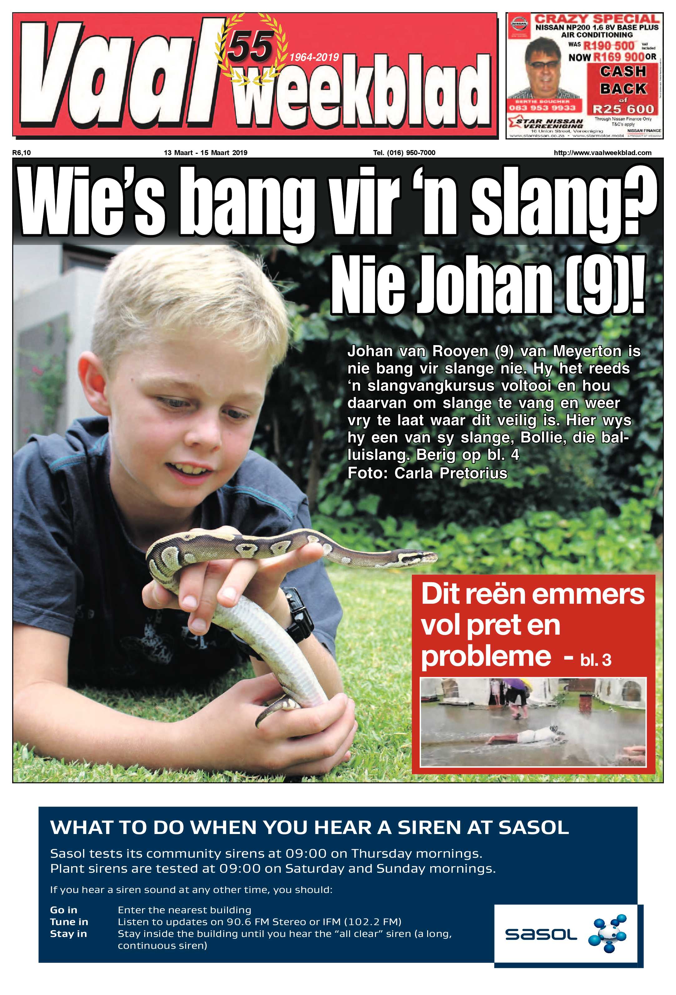Vaalweekblad 13 – 15 Maart 2019 page 1
