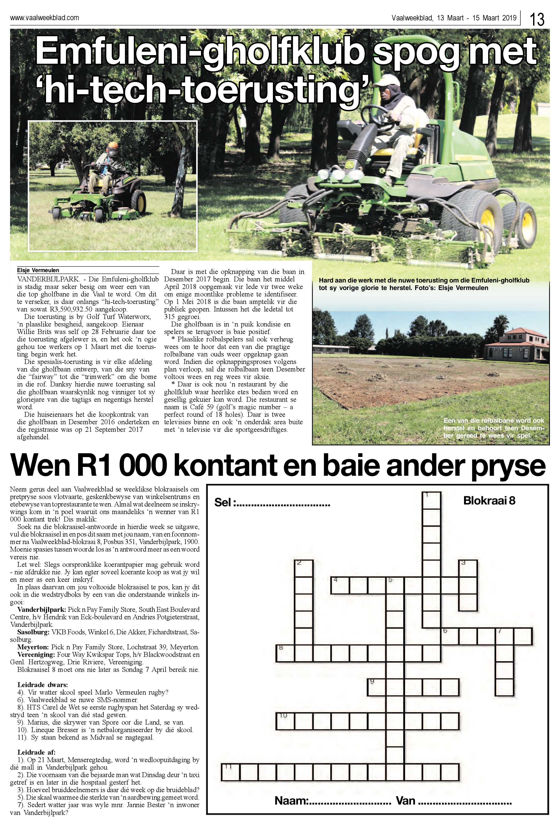 Vaalweekblad 13 – 15 Maart 2019 page 13