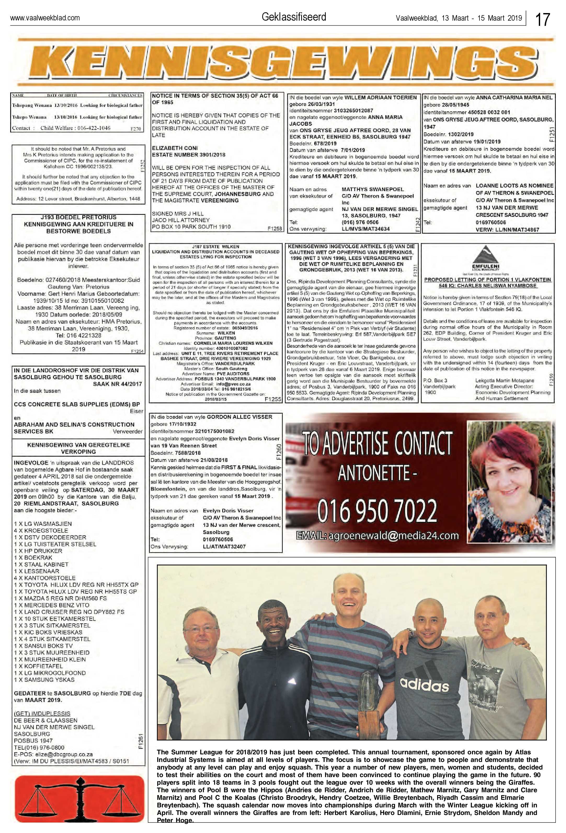 Vaalweekblad 13 – 15 Maart 2019 page 17