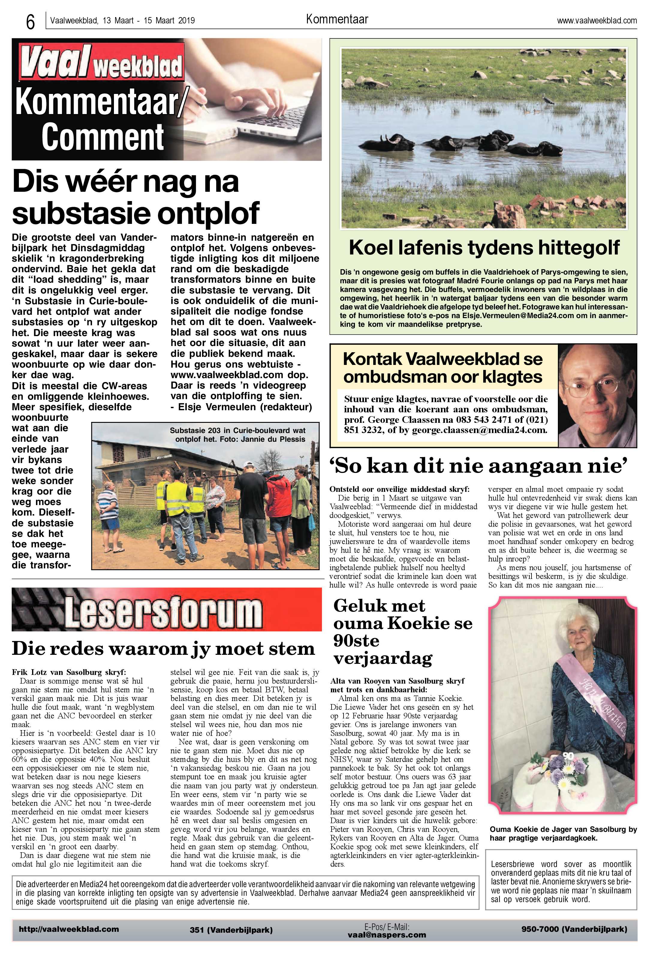 Vaalweekblad 13 – 15 Maart 2019 page 6