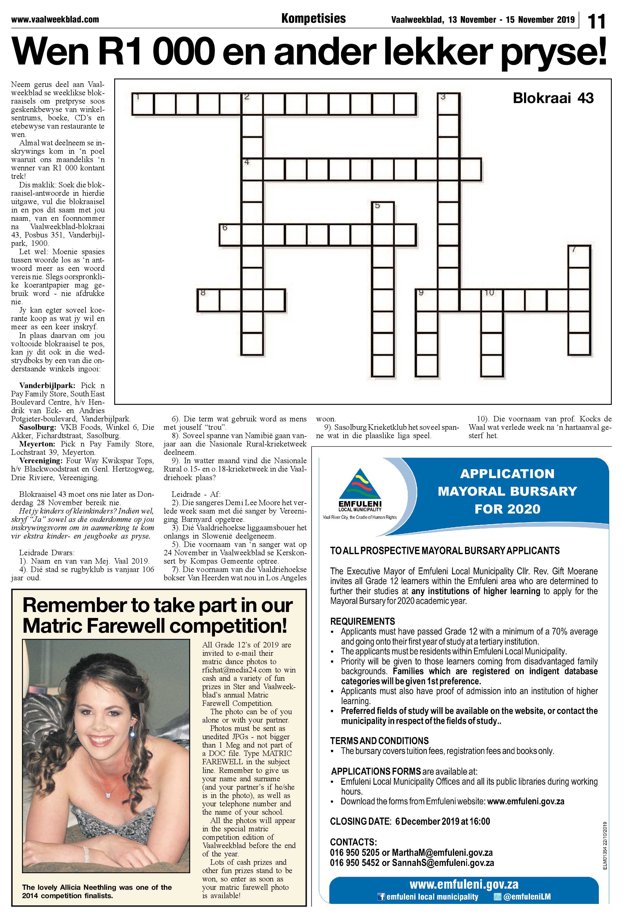 Vaalweekblad 13 – 15 November 2019 page 11