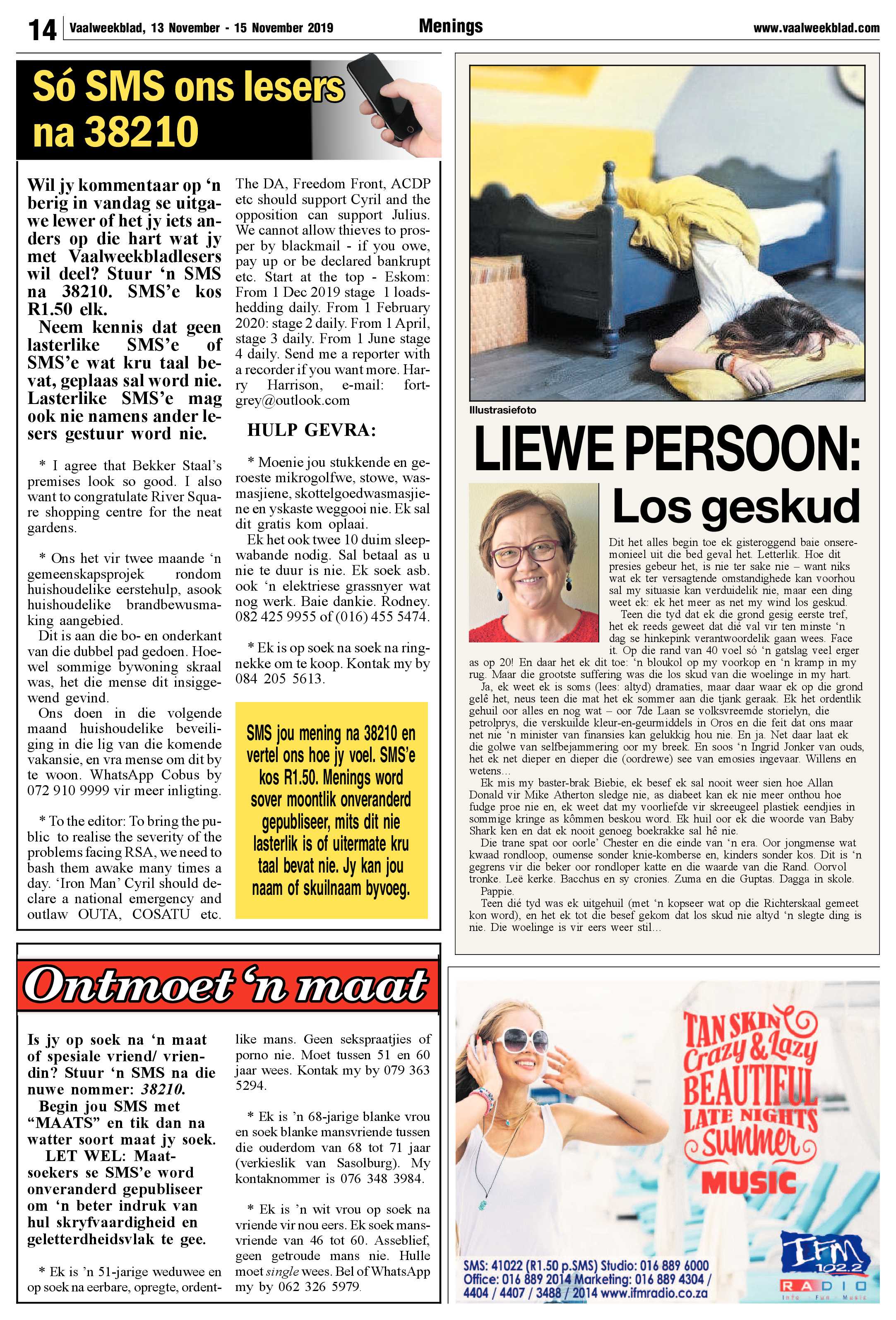 Vaalweekblad 13 – 15 November 2019 page 14