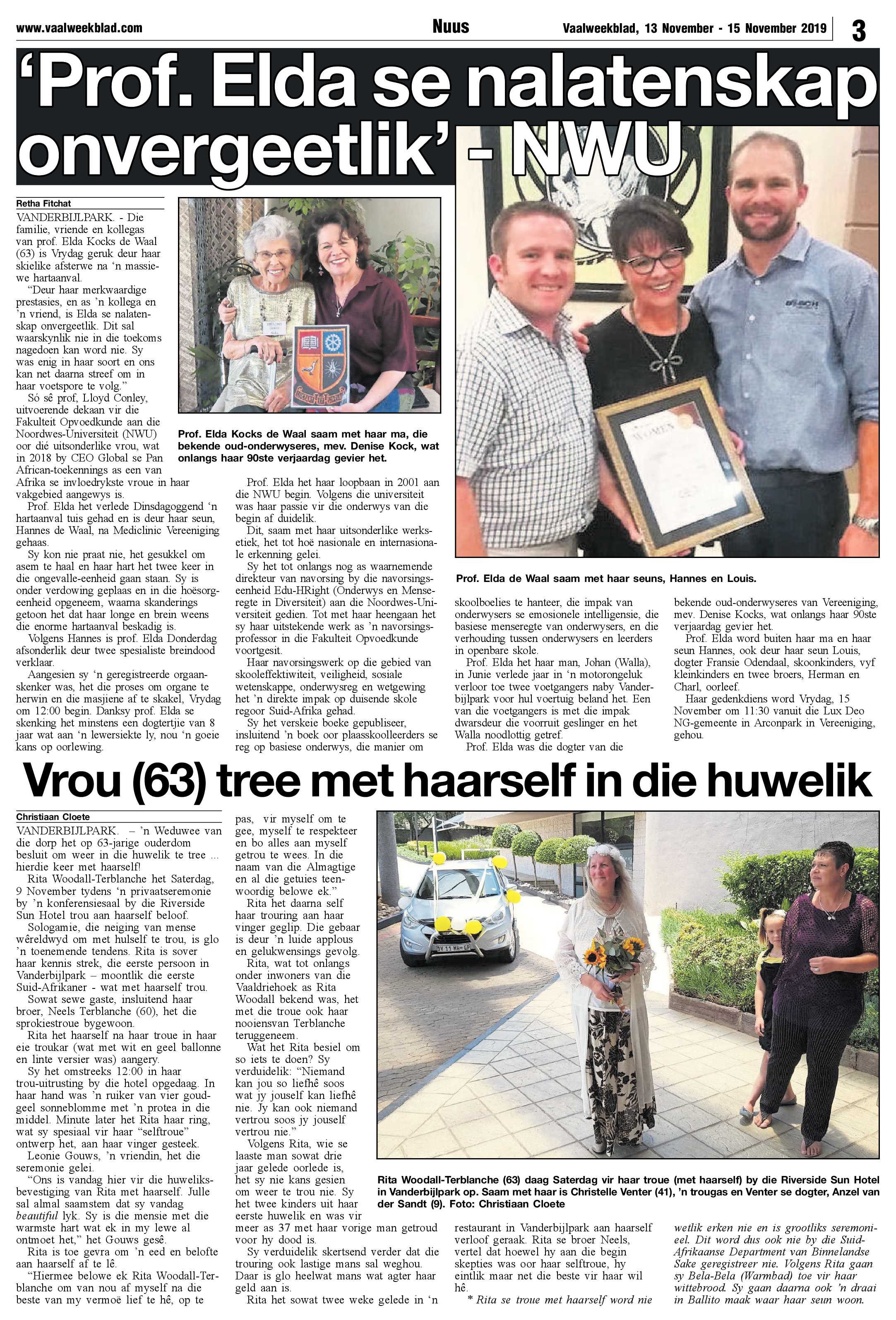 Vaalweekblad 13 – 15 November 2019 page 3