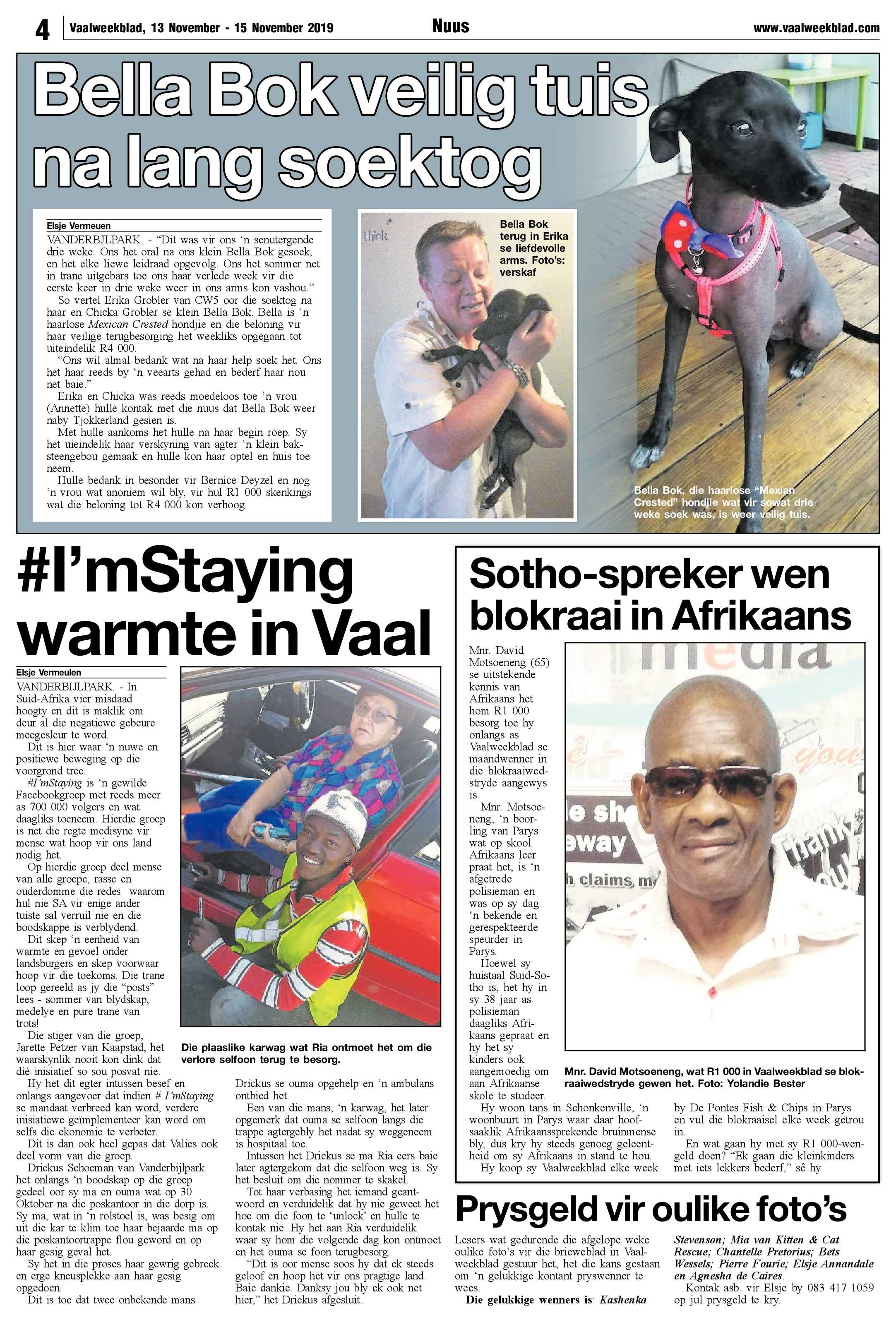 Vaalweekblad 13 – 15 November 2019 page 4