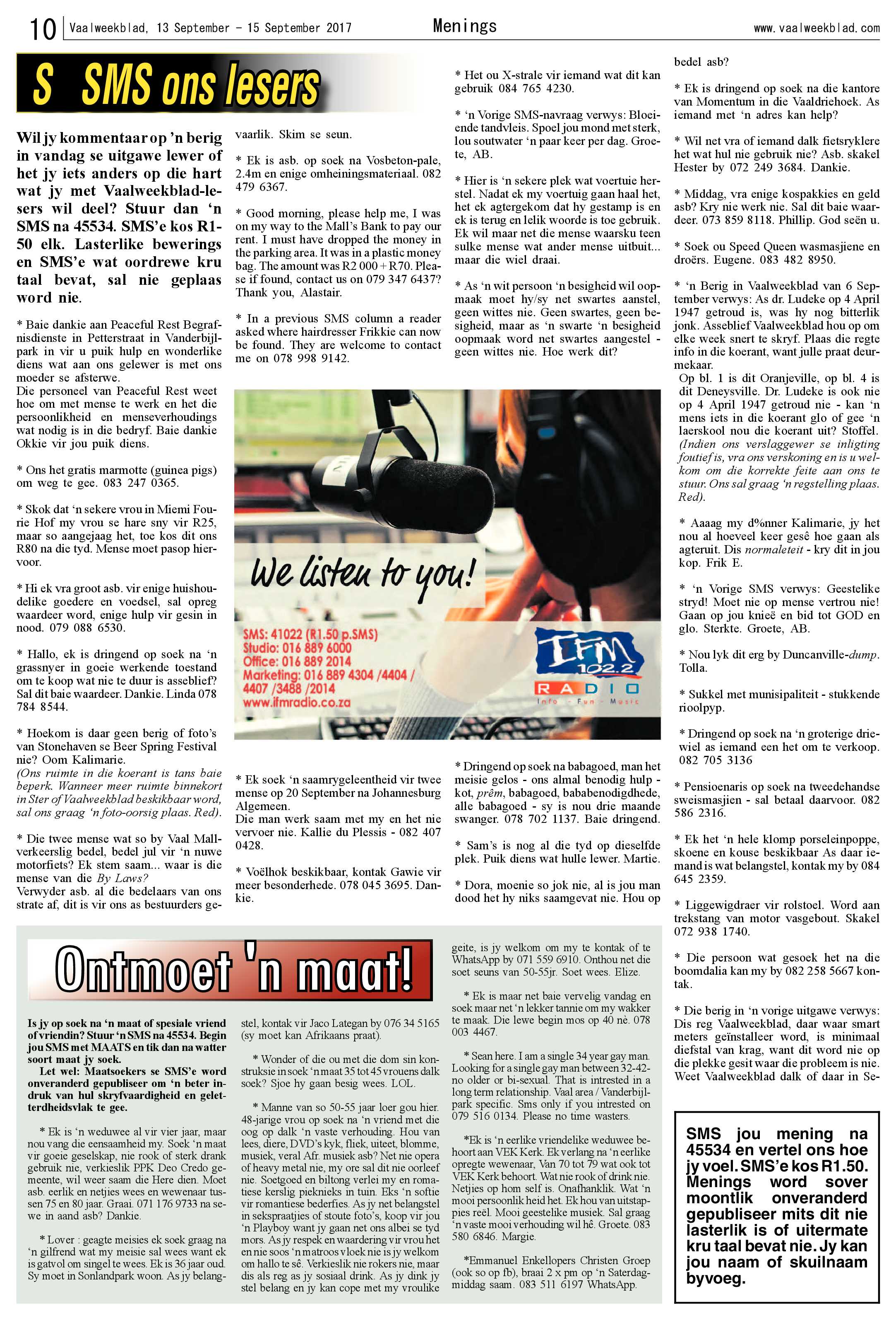 Vaalweekblad 13 – 15 September 2017 page 10
