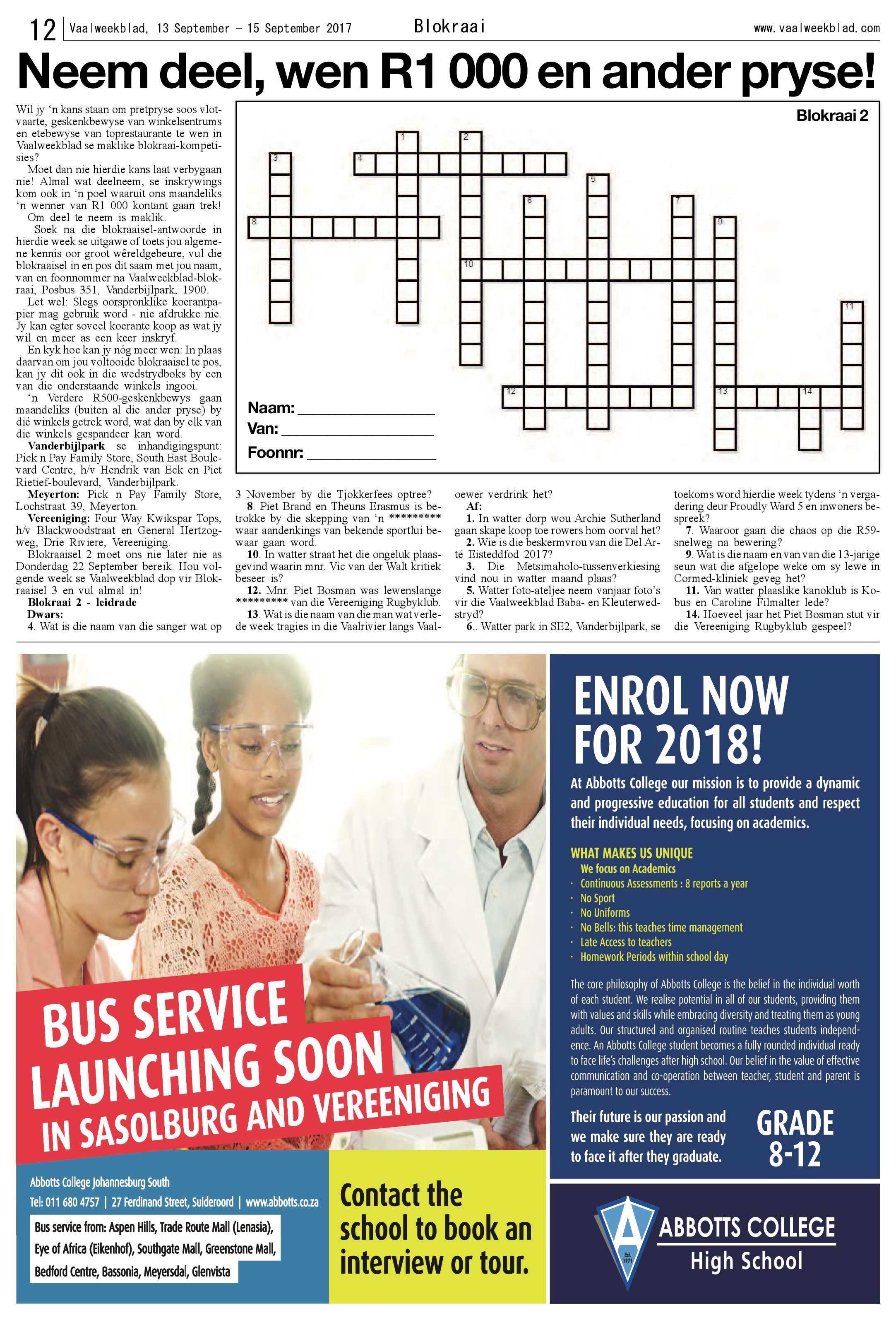 Vaalweekblad 13 – 15 September 2017 page 12