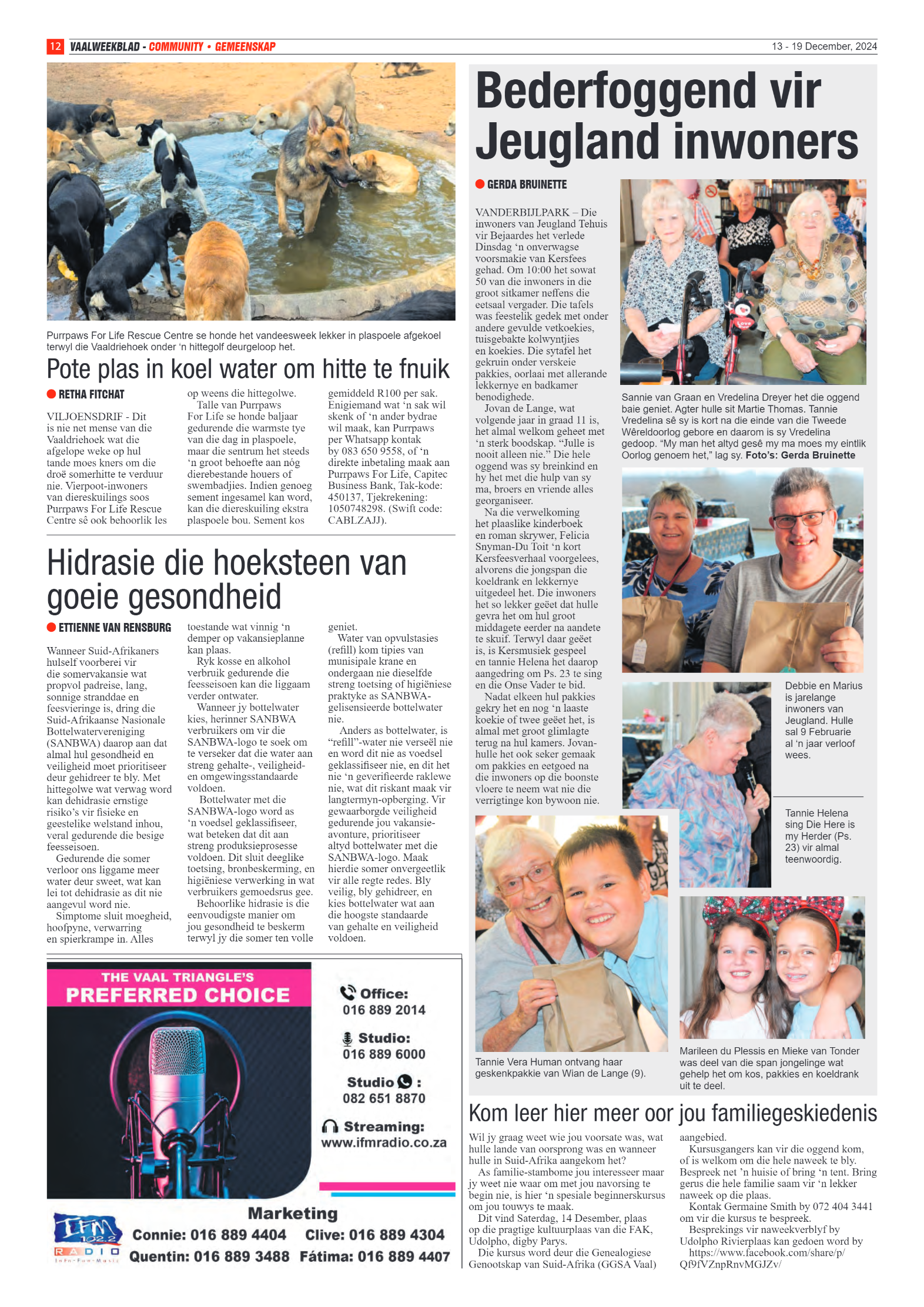Vaalweekblad 13 – 19 December, 2024 page 12