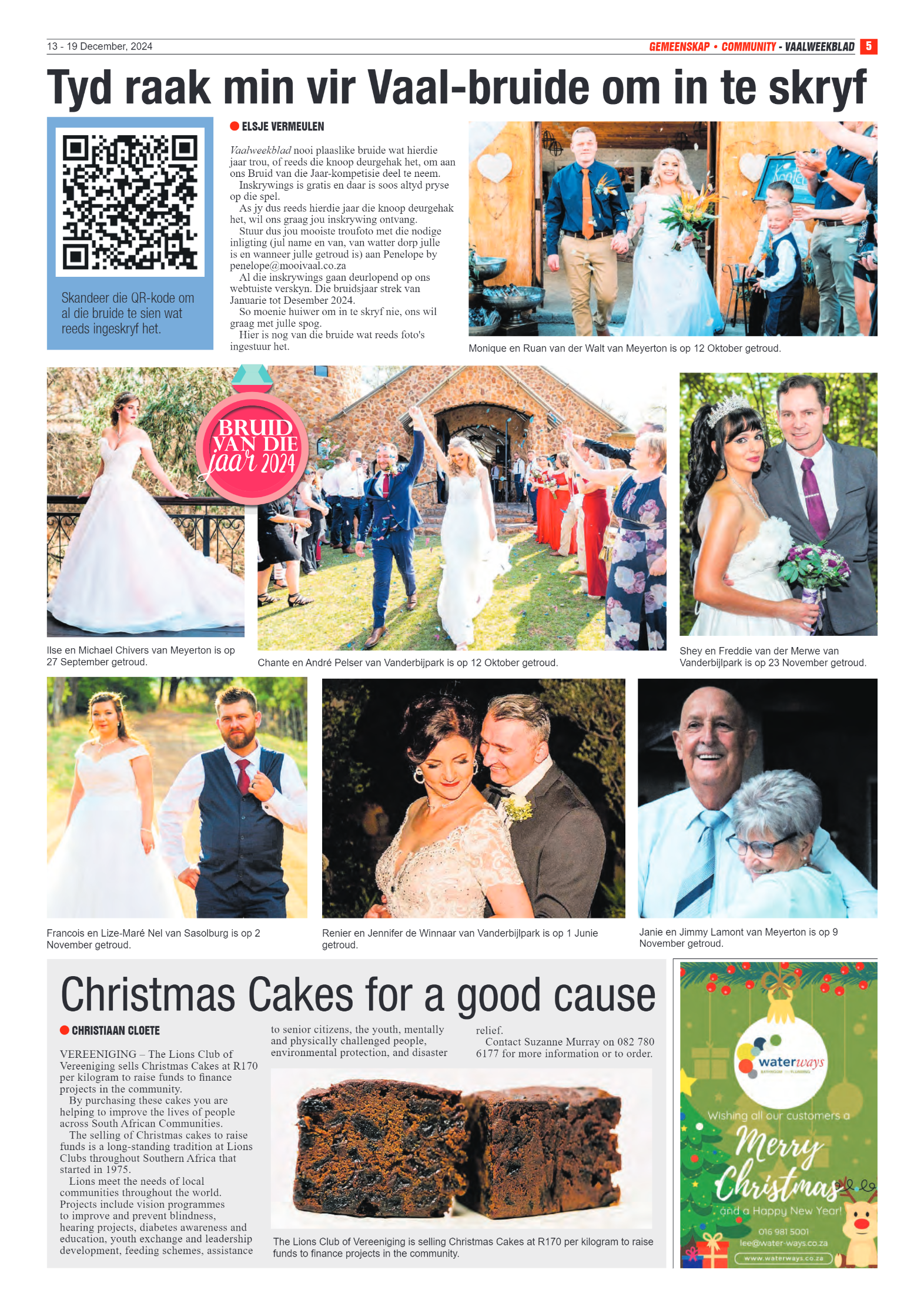 Vaalweekblad 13 – 19 December, 2024 page 5