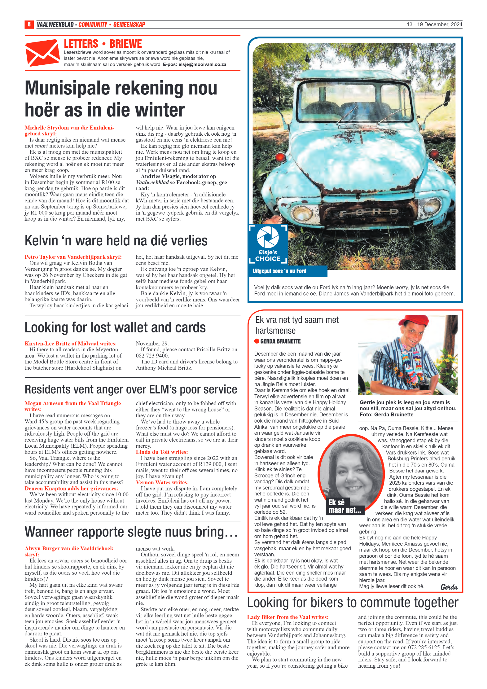 Vaalweekblad 13 – 19 December, 2024 page 6
