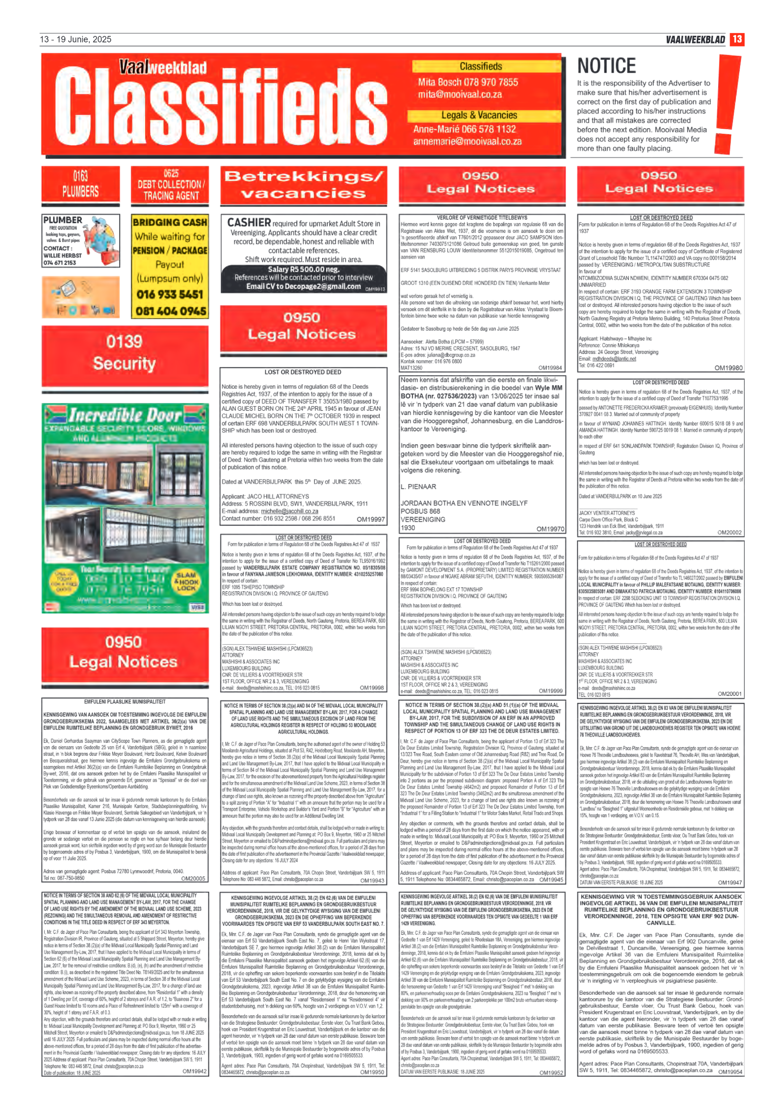 Vaalweekblad 13 – 19 Junie, 2025 page 13
