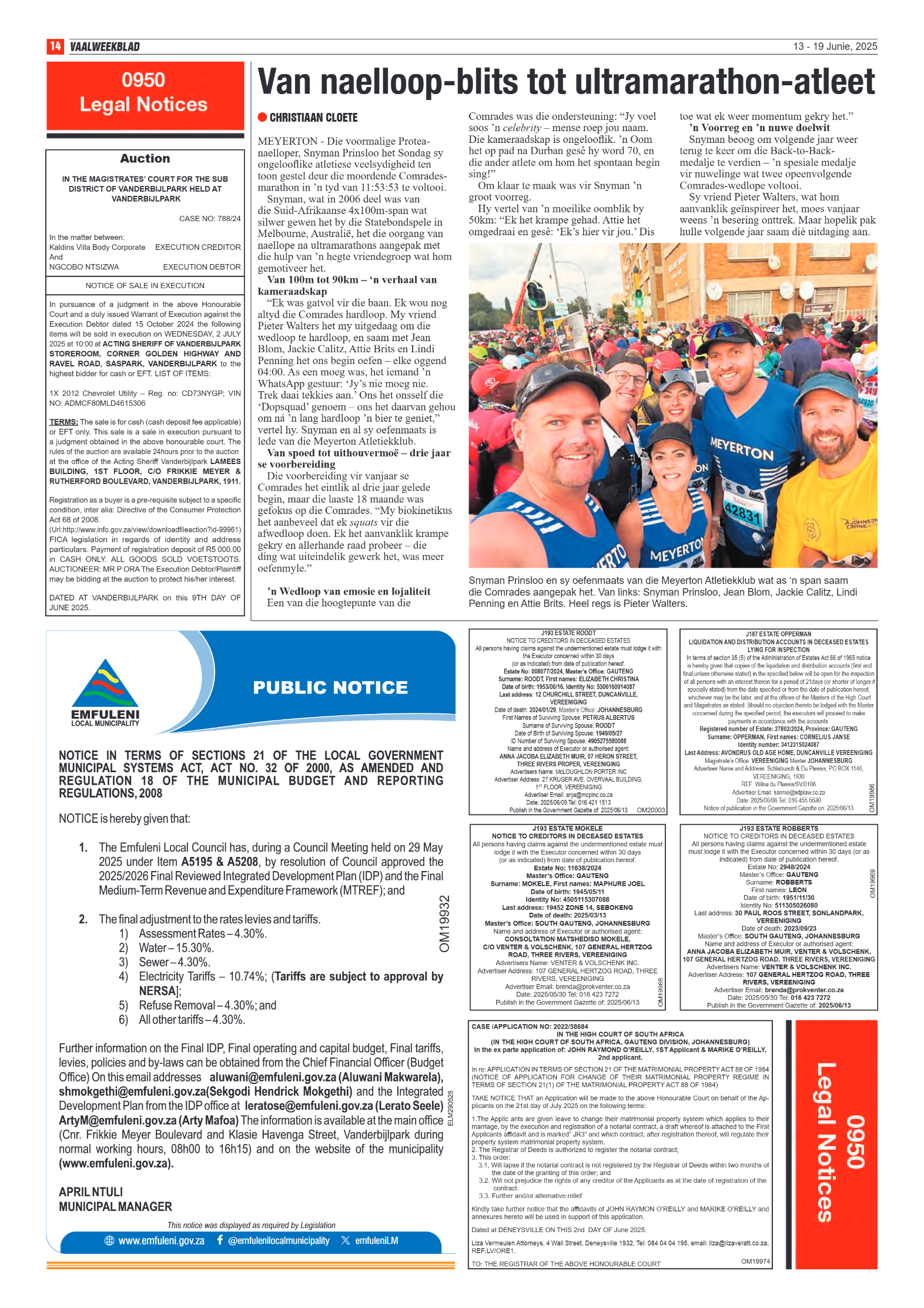 Vaalweekblad 13 – 19 Junie, 2025 page 14