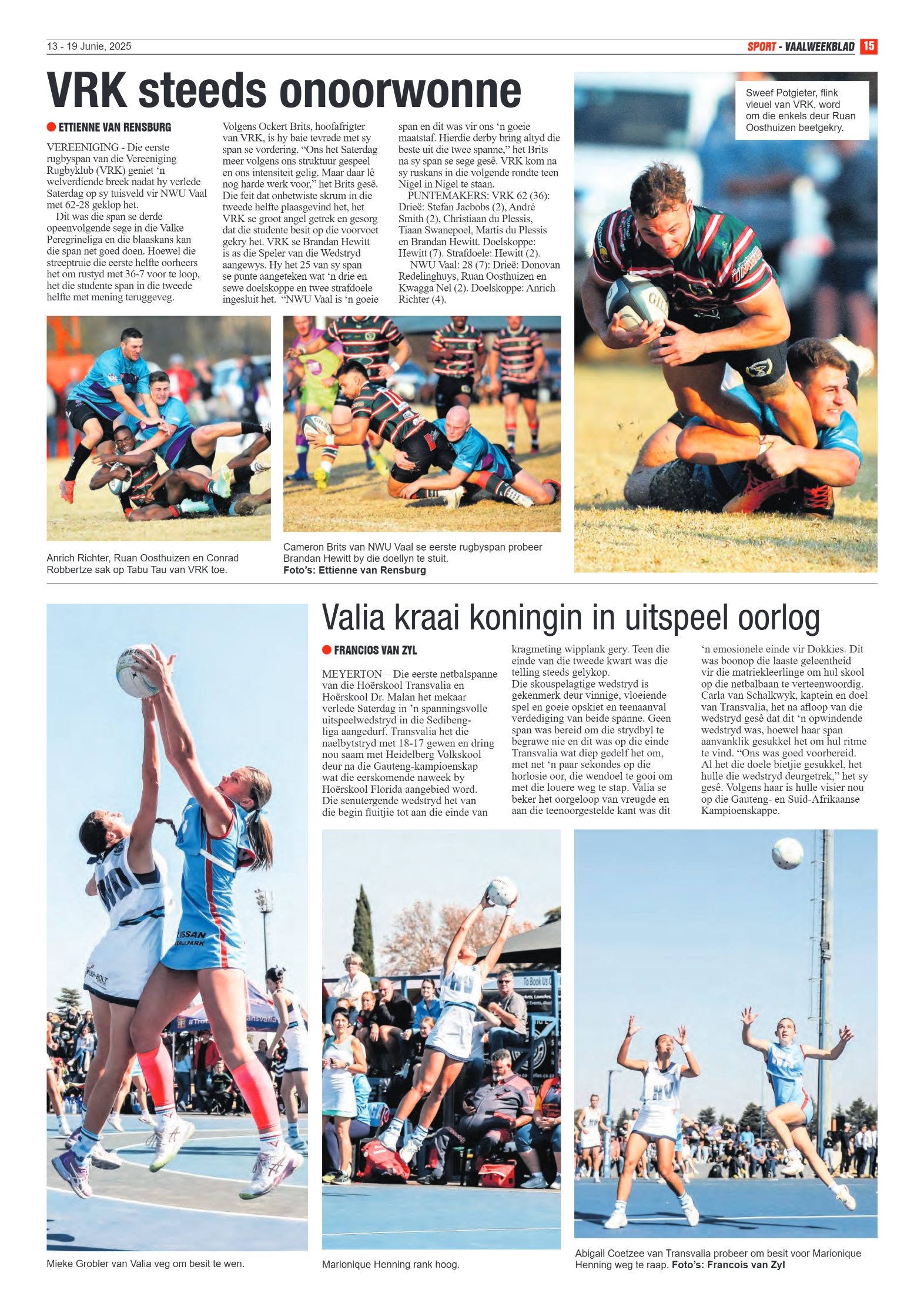 Vaalweekblad 13 – 19 Junie, 2025 page 15