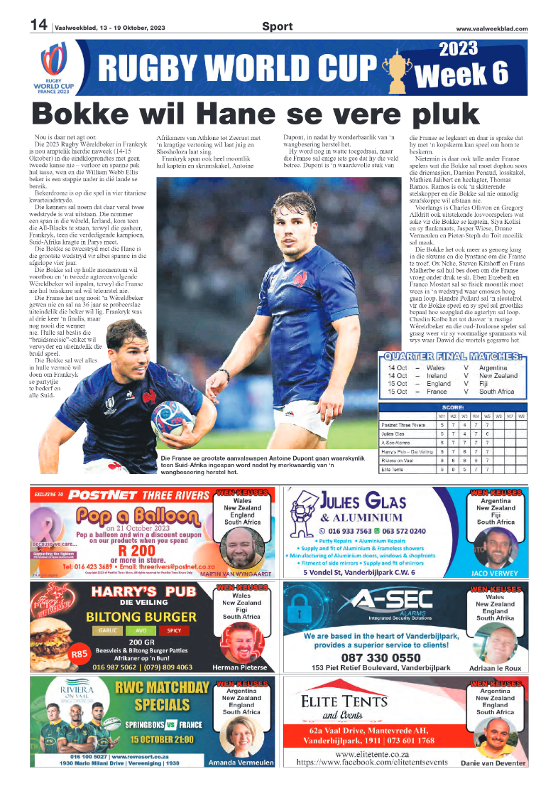 Vaalweekblad, 13 – 19 Oktober, 2023 page 14