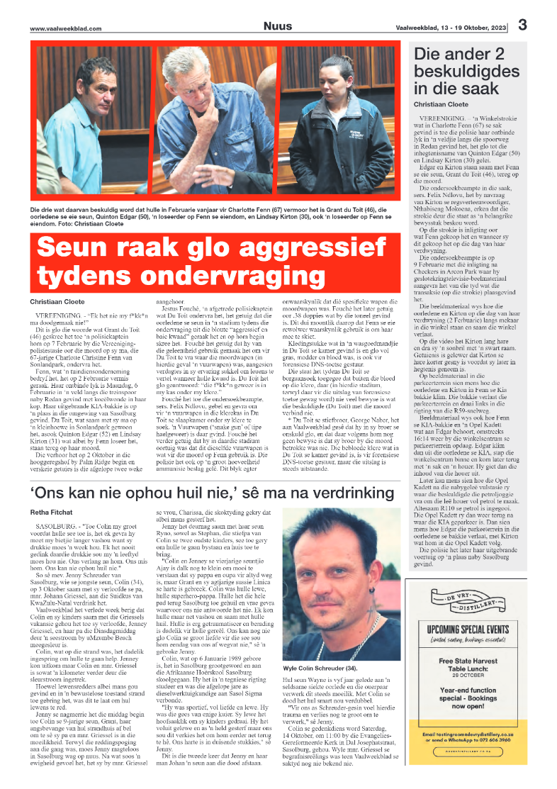 Vaalweekblad, 13 – 19 Oktober, 2023 page 3