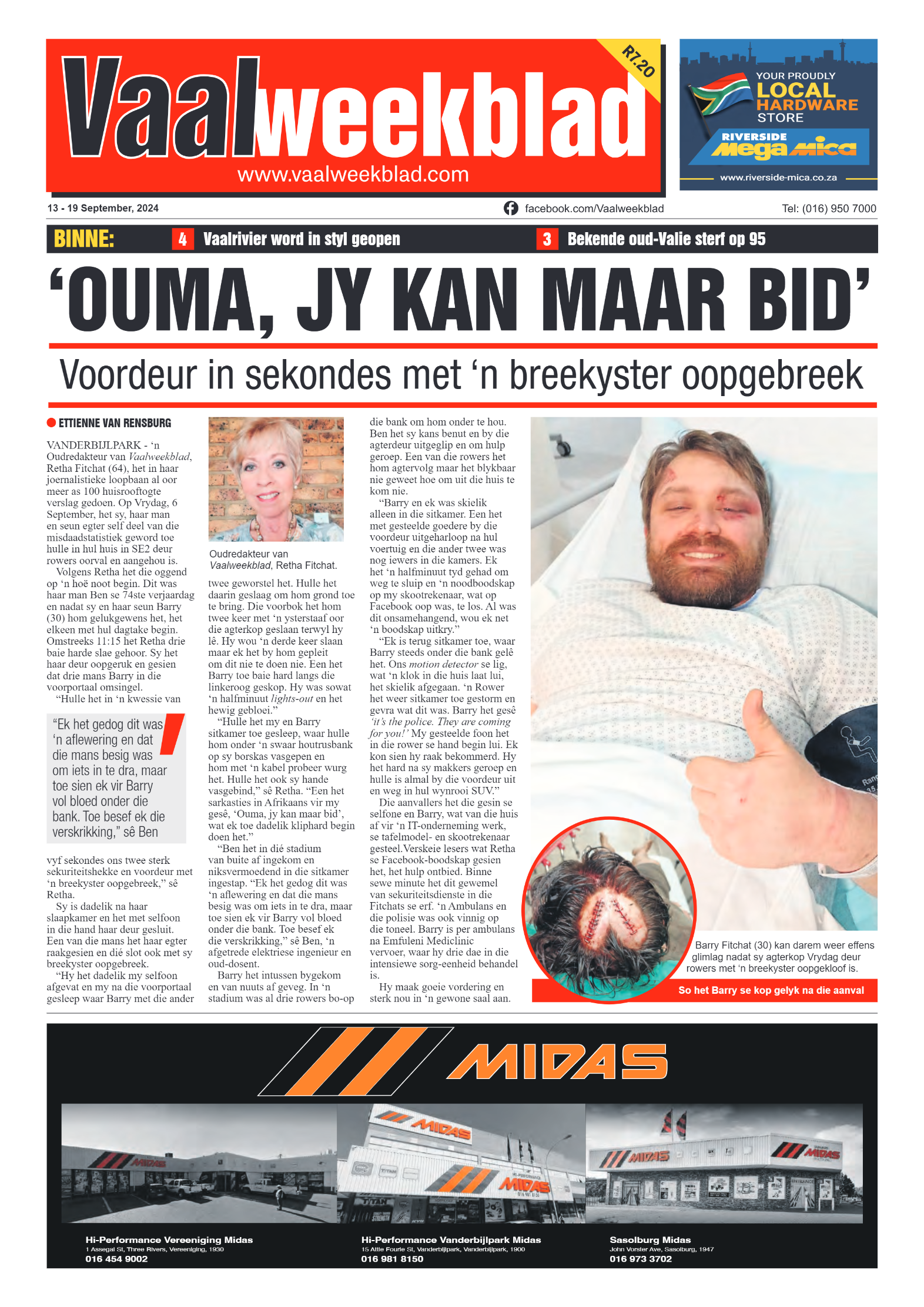 Vaalweekblad 13 – 19 September, 2024 page 1