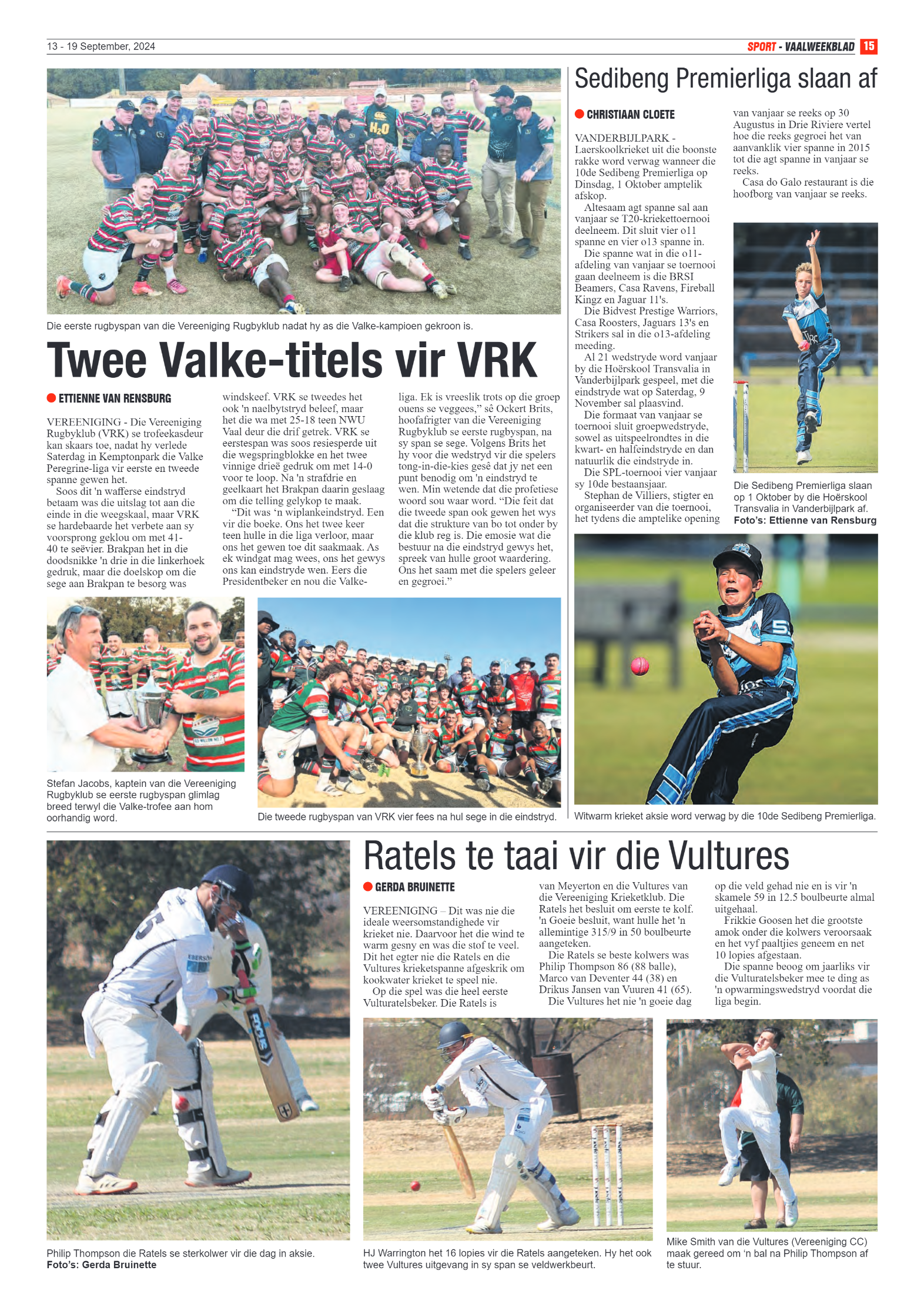 Vaalweekblad 13 – 19 September, 2024 page 15