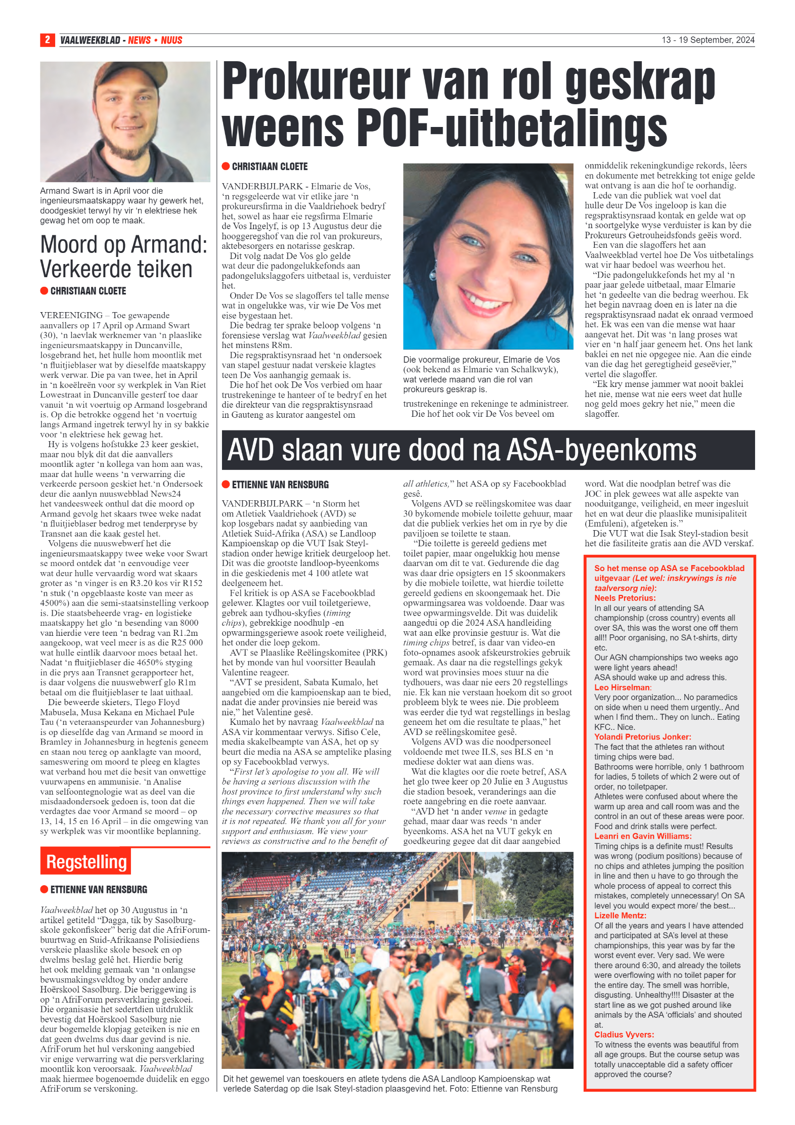 Vaalweekblad 13 – 19 September, 2024 page 2