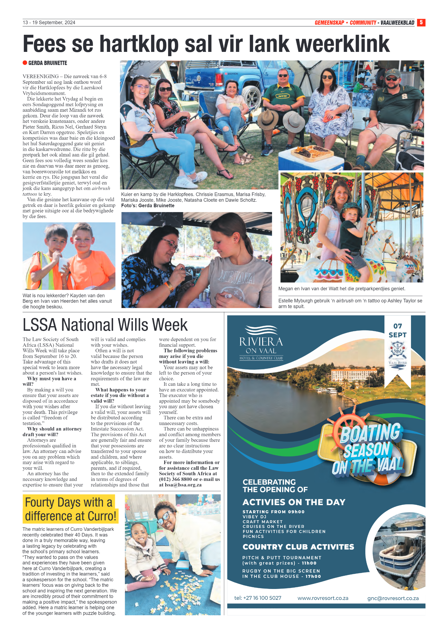 Vaalweekblad 13 – 19 September, 2024 page 5