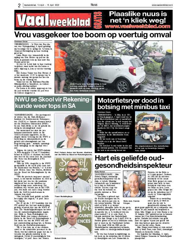 Vaalweekblad, 13 April – 15 April 2022 page 2