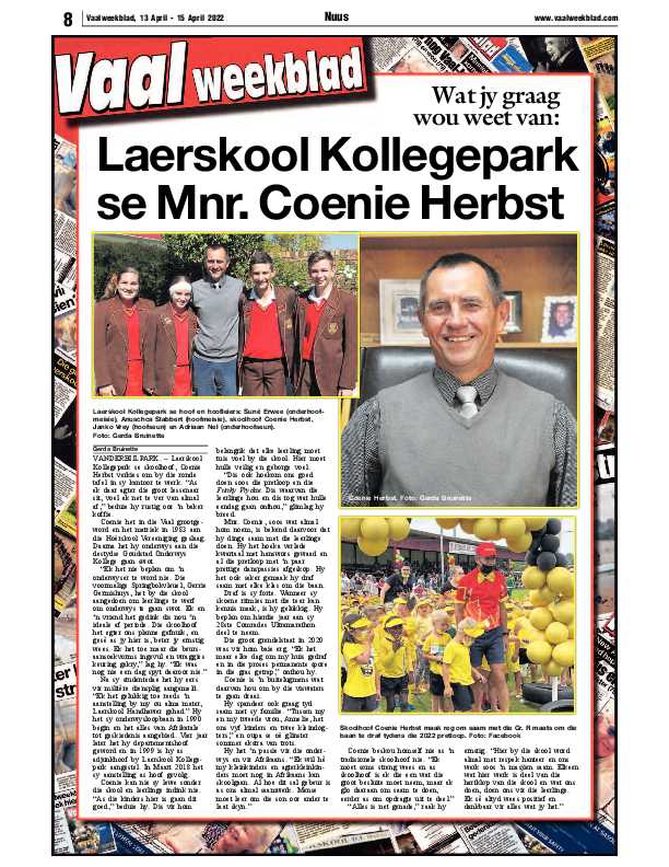 Vaalweekblad, 13 April – 15 April 2022 page 8